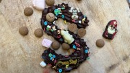 Chocolade letter wit,melk,puur afbeelding